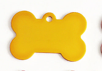 Colour Alumnium Bone Shaped Tag - Double Side Engraved Tag for Pets