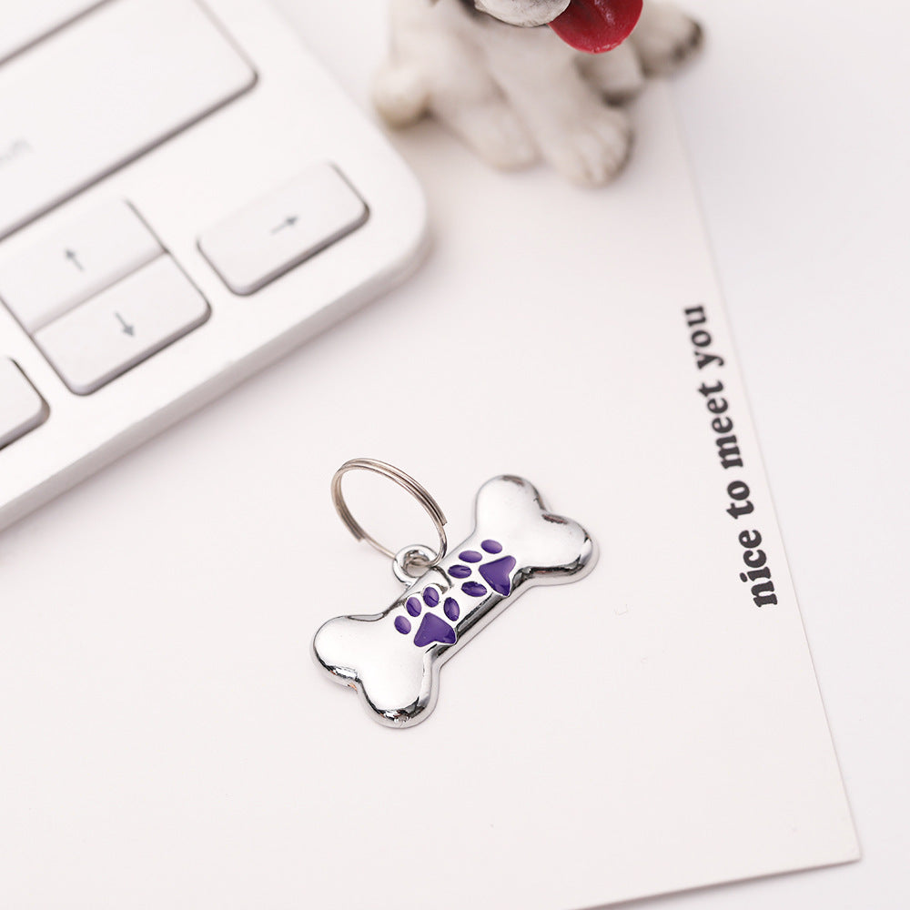 Tiny Bone Shaped Tag - Single Side Engraved Tag for Pets