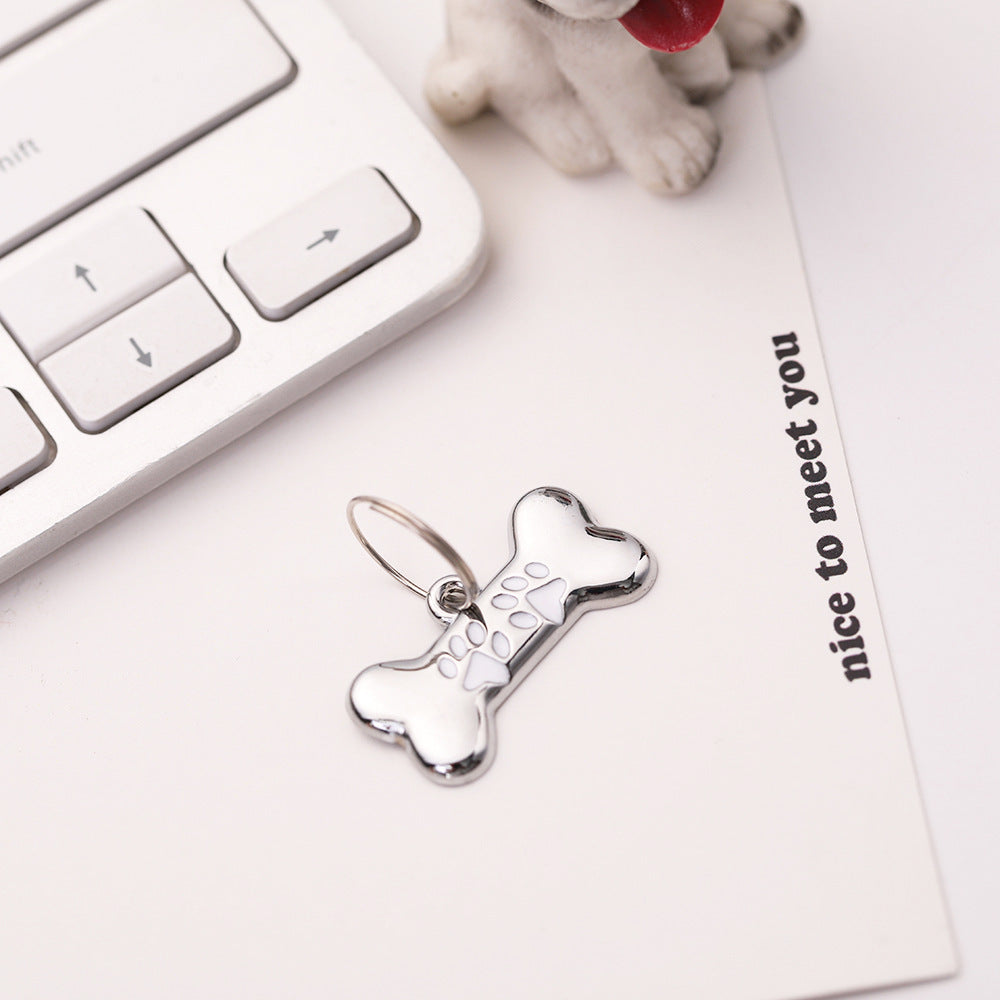 Tiny Bone Shaped Tag - Single Side Engraved Tag for Pets