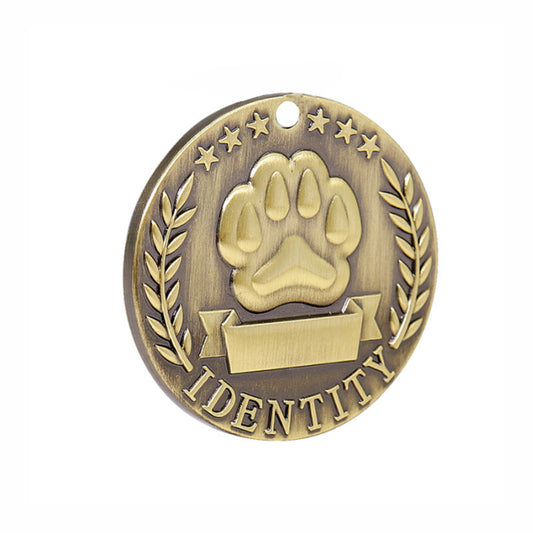 Brass Paw Tag - Design Your Own Engraved Pet Tag