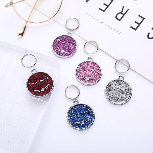 Circular Tag Colour Cat - Single Side Engraved Tag for Pets