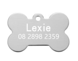 Colour Alumnium Bone Shaped Tag - Double Side Engraved Tag for Pets