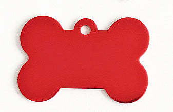 Colour Alumnium Bone Shaped Tag - Double Side Engraved Tag for Pets