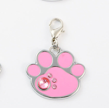 Colour Paw Shaped Tag - Single Side Engraved Tag for Pets